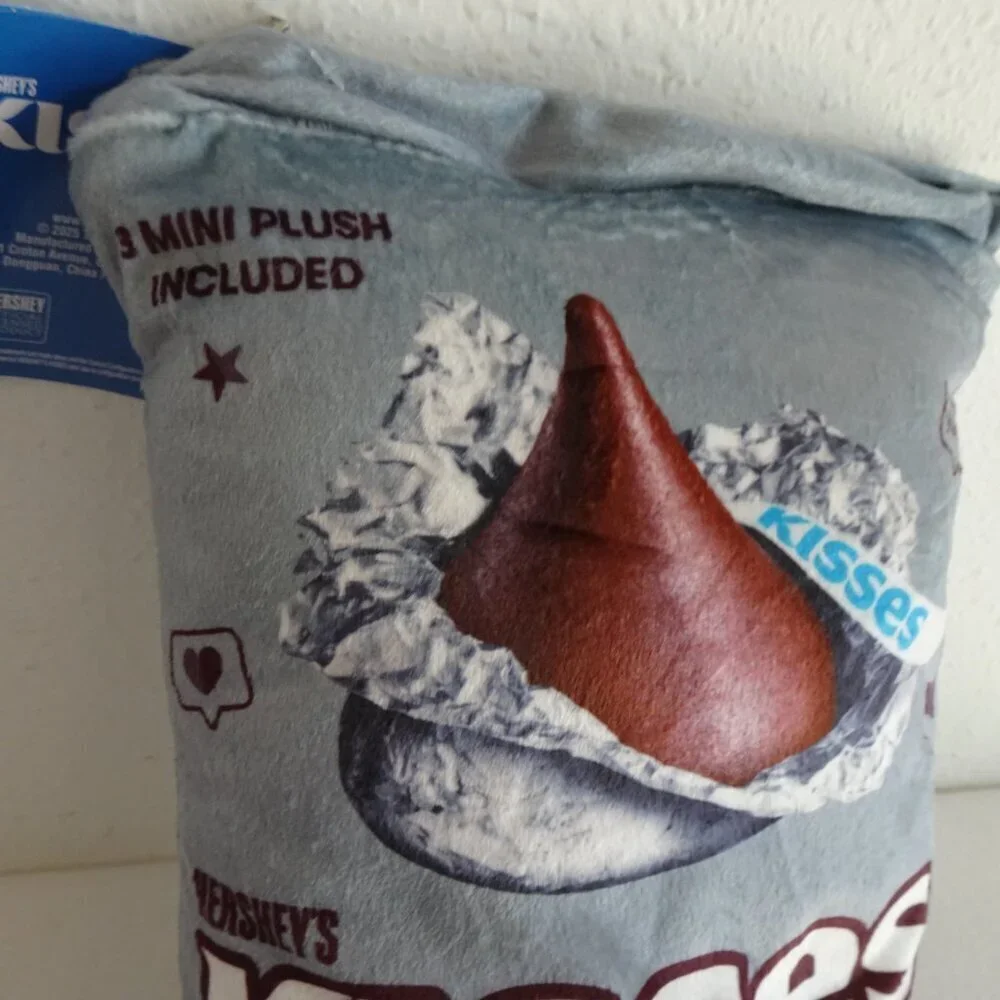 Hershey's Kisses Throw Pillow Mini Plush Candy Pieces Inside Iscream Zipper